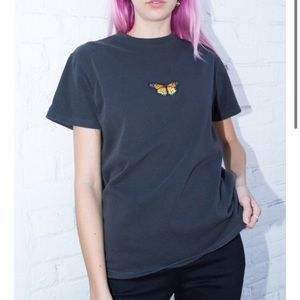 Brandy Melville Black Marina Butterfly Top